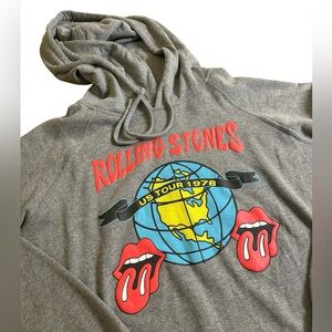 TORRID NWT Rolling Stones Hoodie Gray US‎ Tour 1978 Puff Graphic 1/1X